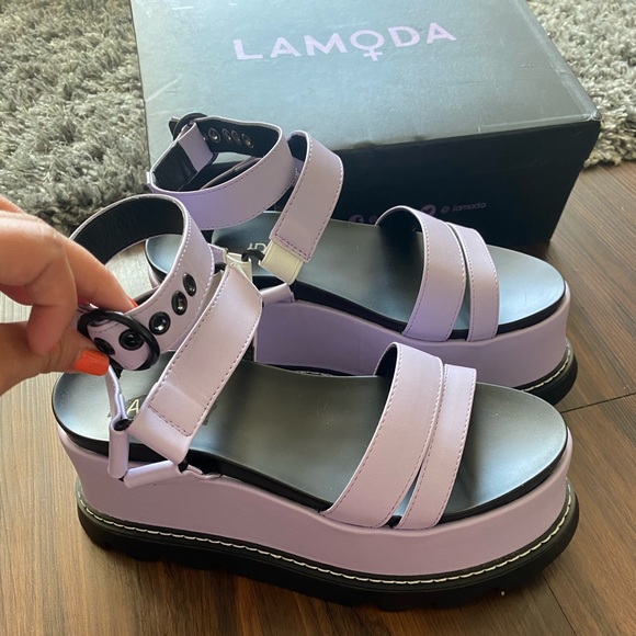 Dolls Kill Shoes - Dolls Kill Lavender Platforms